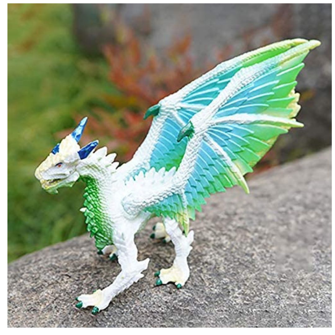 Toy Magic Dragon Figurine Realistic Color: Ice Dragon