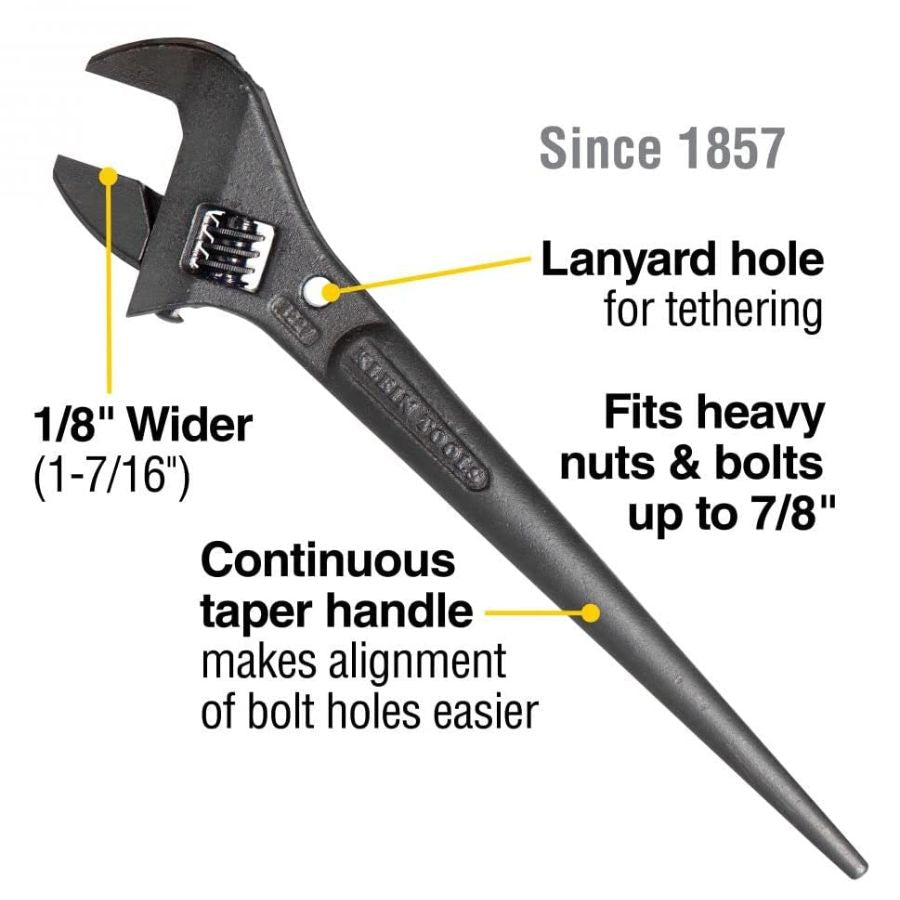 Adjustable Wrench, 1-7/16-Inch, 10-Inch, With Holding Hole