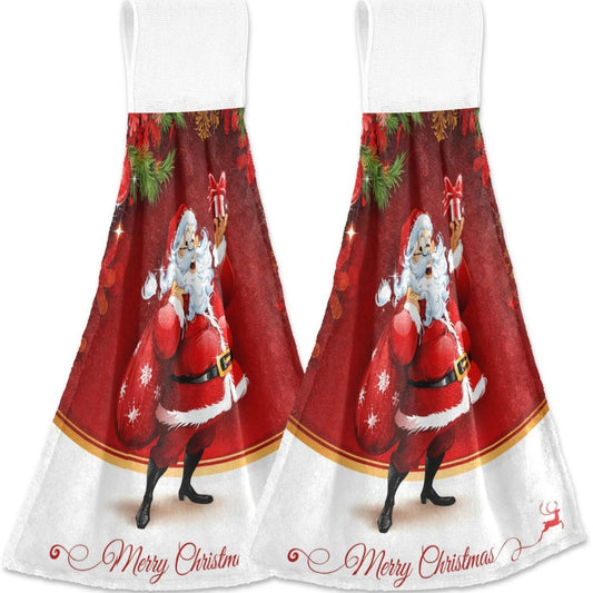 Funny Christmas towel 2 pieces, hand