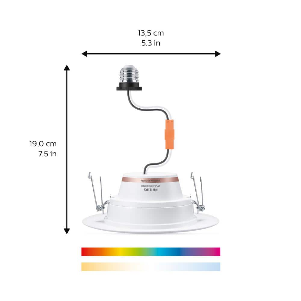 connected recessed lighting kit (2 pack) 5/6 in. 65W LED dimmable