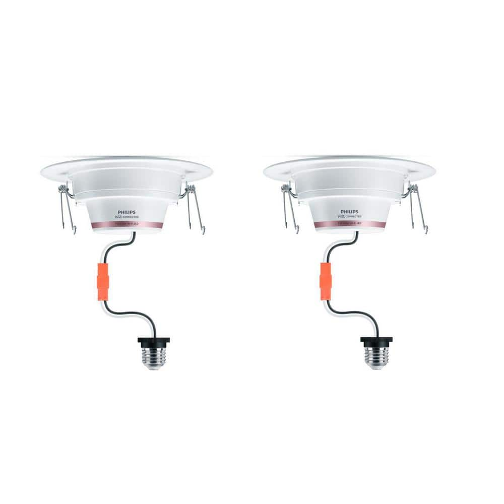 connected recessed lighting kit (2 pack) 5/6 in. 65W LED dimmable