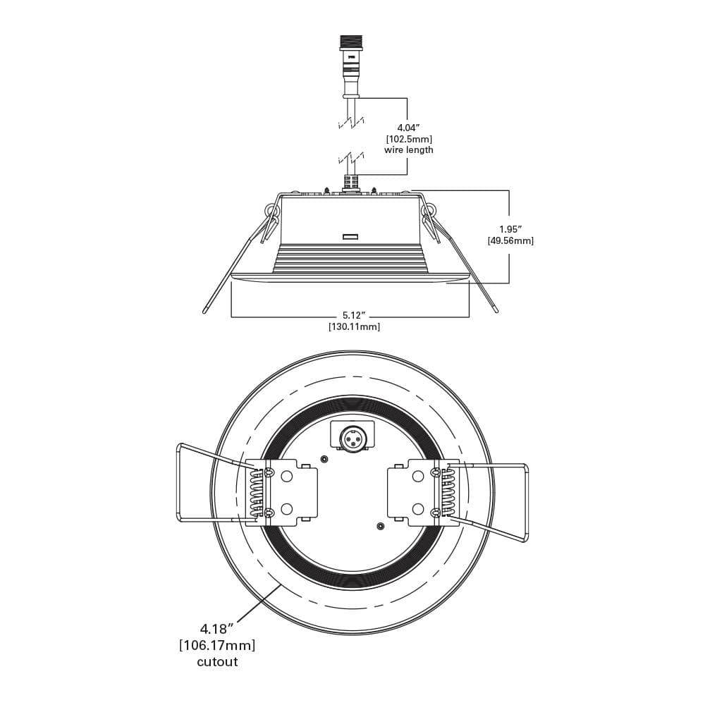 4 in. 2700K to 5000K remodel canless recessed integrated LED kit