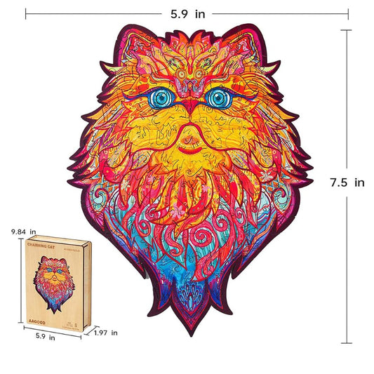 Kitten 101 Piece Wooden Puzzle, 5.9" × 7.5", Small, Cat