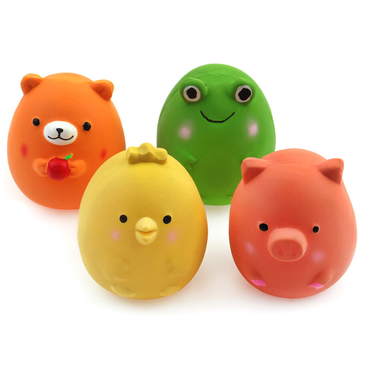 4 Pack 2.4" Small Squeaky Dog Toy