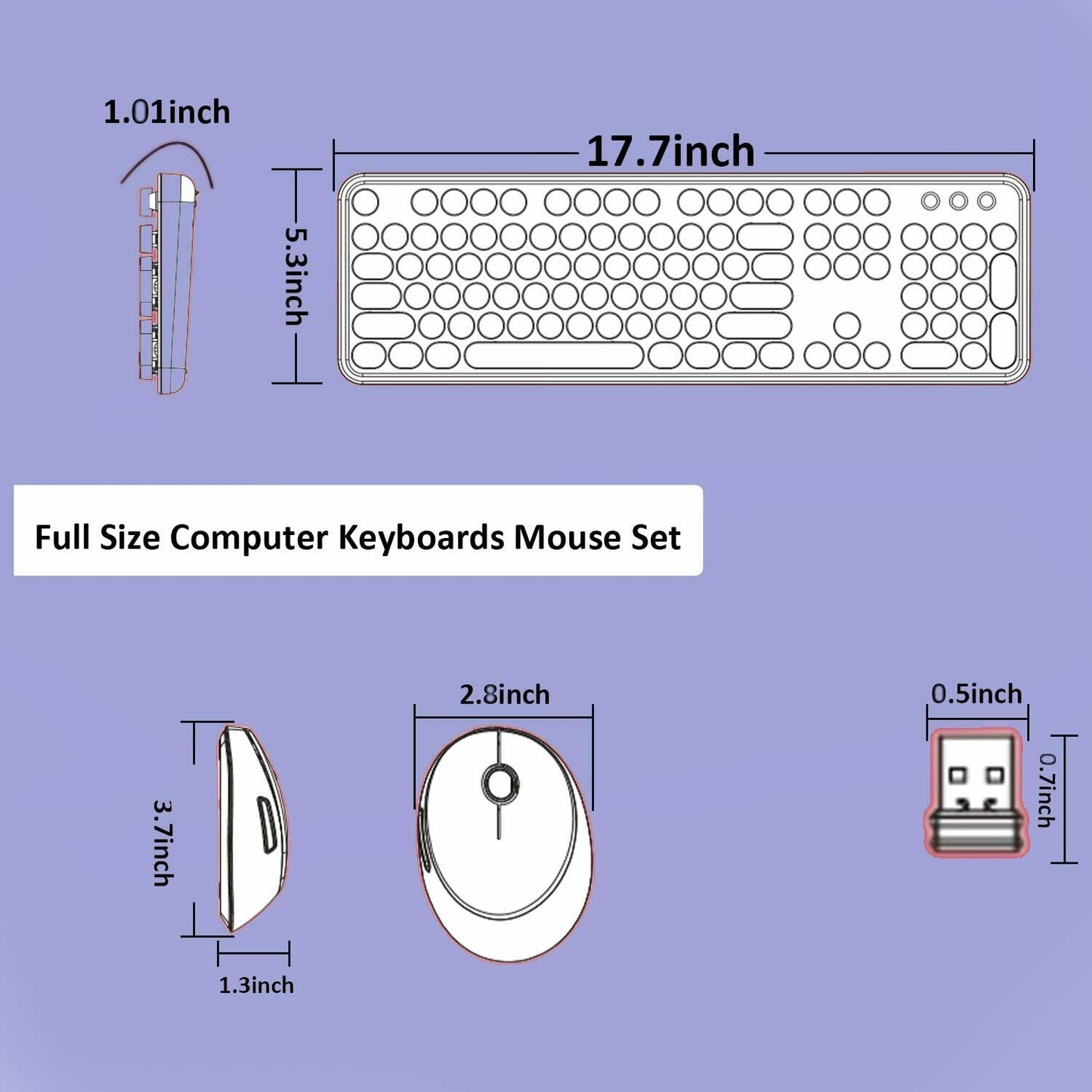 wireless keyboard and mouse set