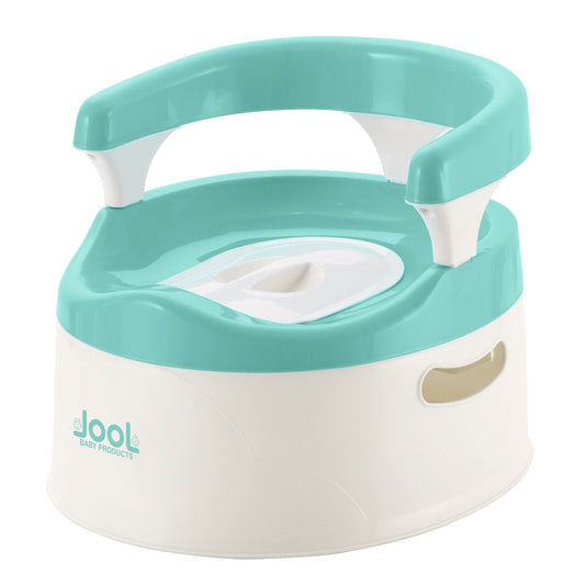 Potty Training Chair with Handles and Splash Guard (Aqua)