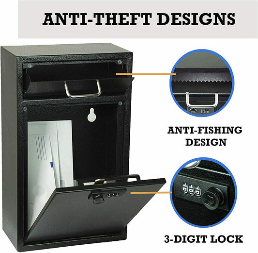 Key Box Front Locking Box Anti-Theft Cabinet Steel