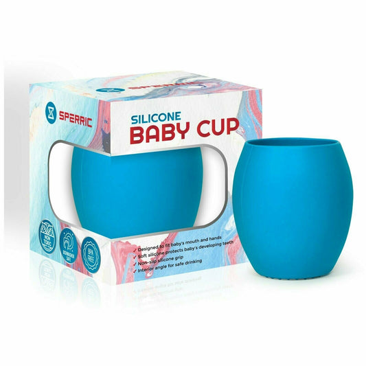 Silicone Baby Cup, 3 Oz, Blue