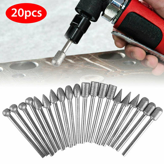 20-Piece Grit Diamond Drill Bit Set