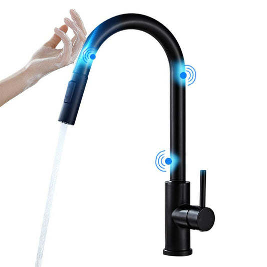 Automatic touch sensor kitchen faucet, color (black)