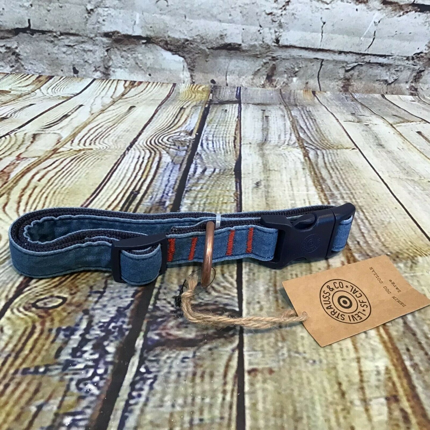 Large Pet Collar, Denim