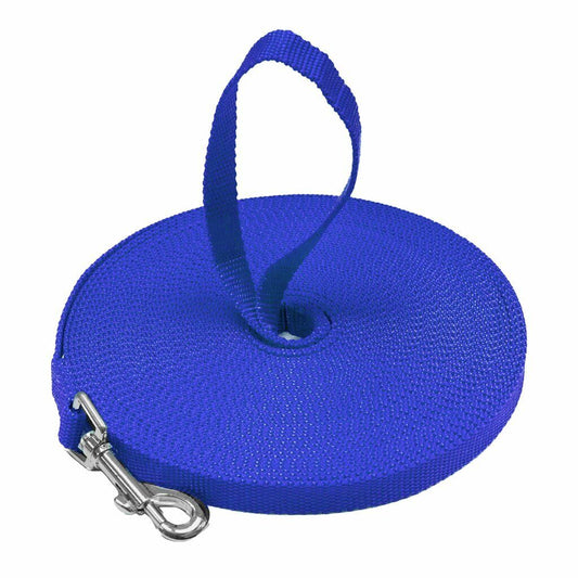 20 foot Dog Training Lead, Color: Blue