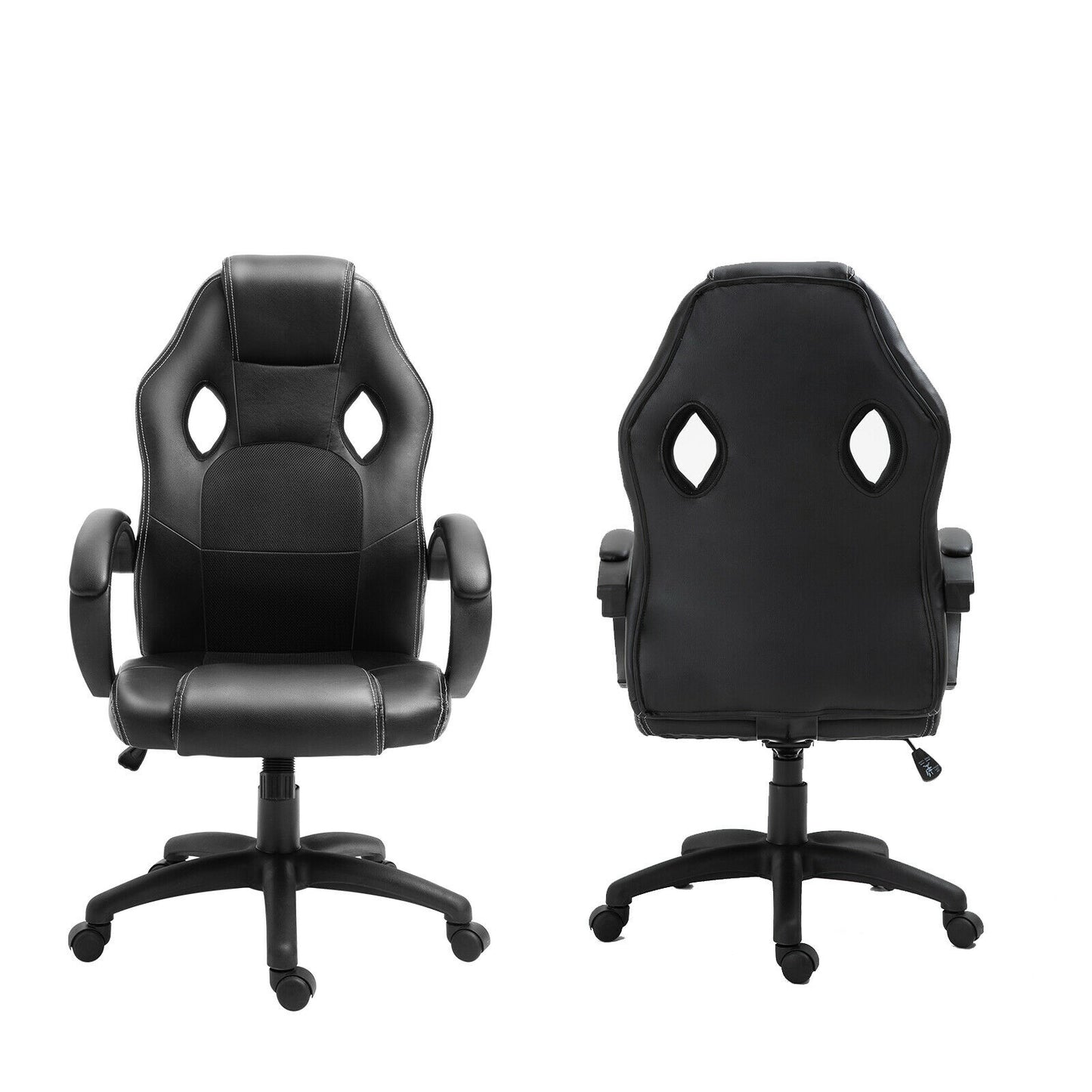 Office chair with high back, color: black