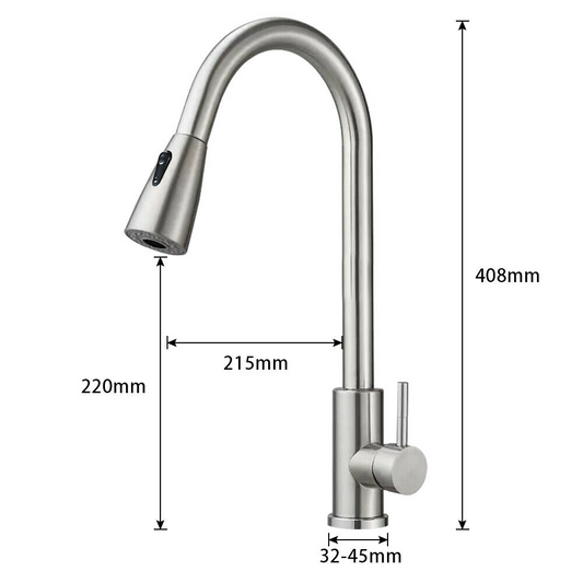 Kitchen Faucet Sink Pull-out Sprayer, Swivel Spout