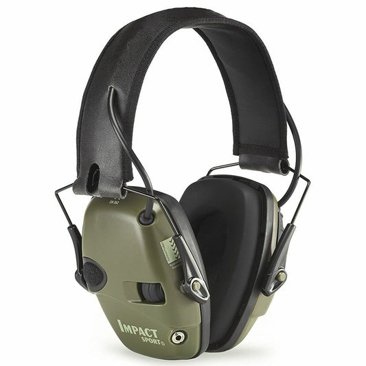 Electronic Sound Amplifying Earmuff, Olive Green