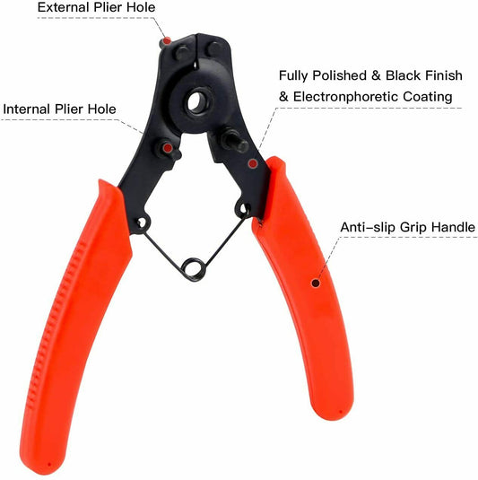 Pliers Set, 4 in 1 for Pressure, Combination Retaining Clip