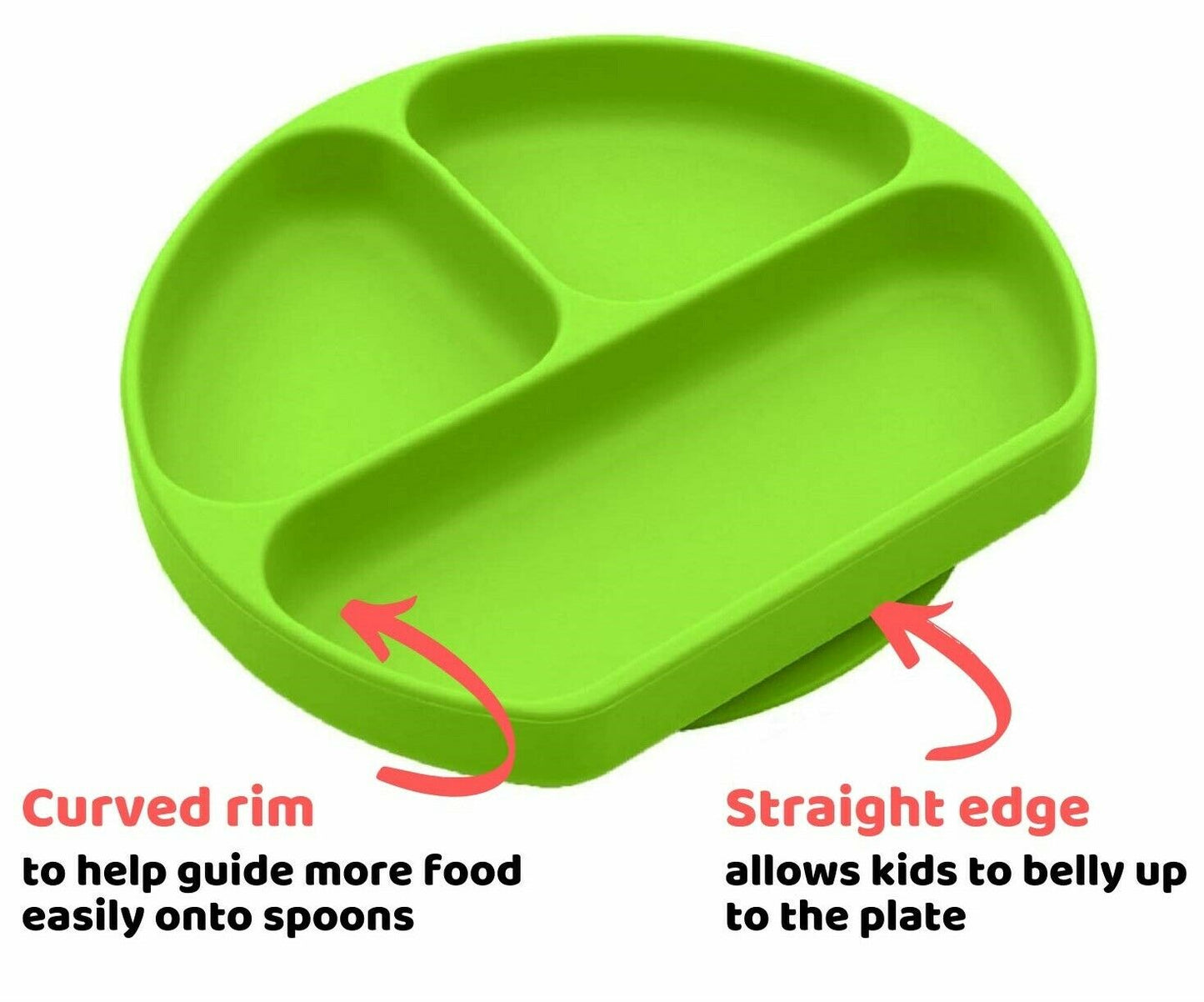 Plate Divided, Green