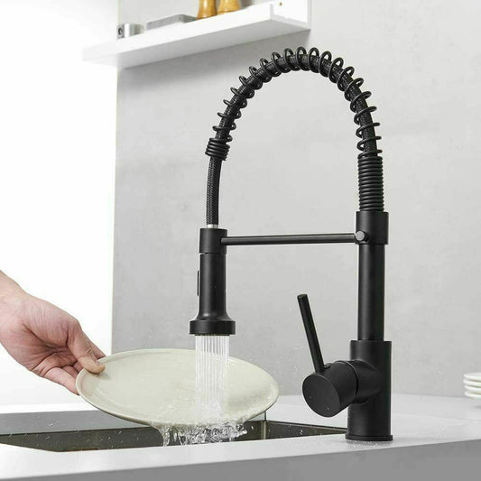 Kitchen Sink Faucet Spring Pull Out Sprayer Mixer Tap