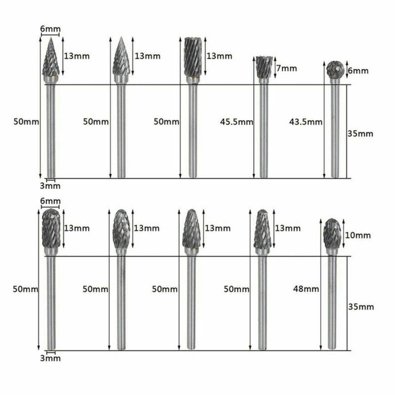 Metal Cutting Carving Polishing Cutter Burr Tool Kit