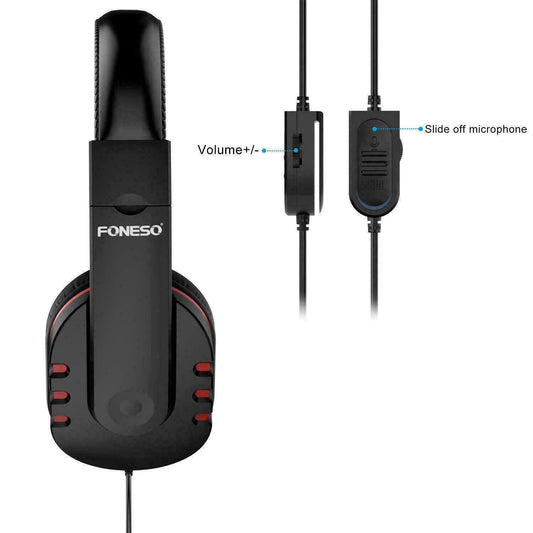 Gaming headset, with surround sound bass, Colour: Black