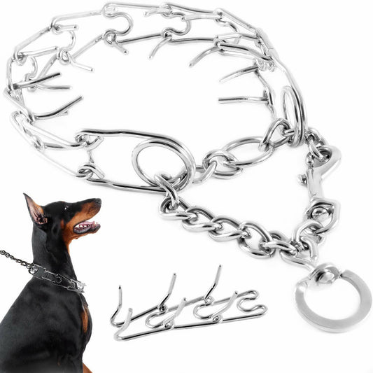 Steel Metal Pet Pinch Spike Snap Collar