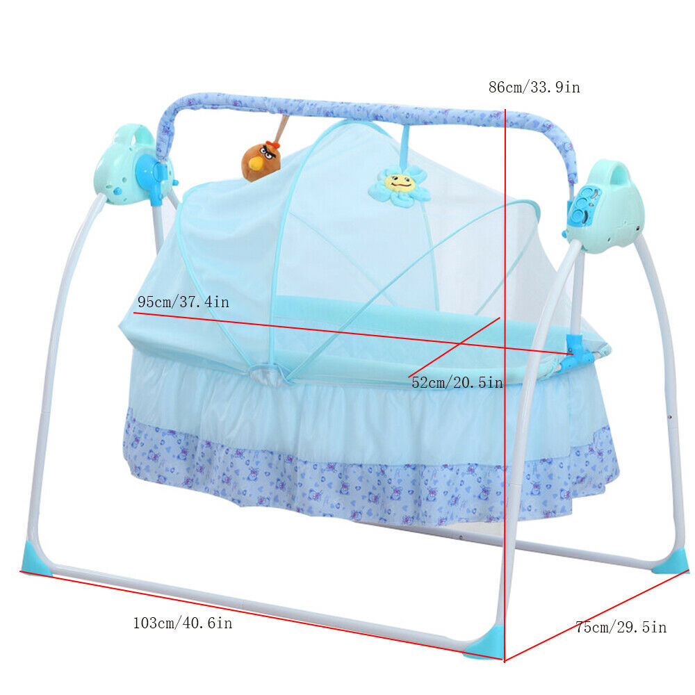 Automatic electric baby swing, (Blue)