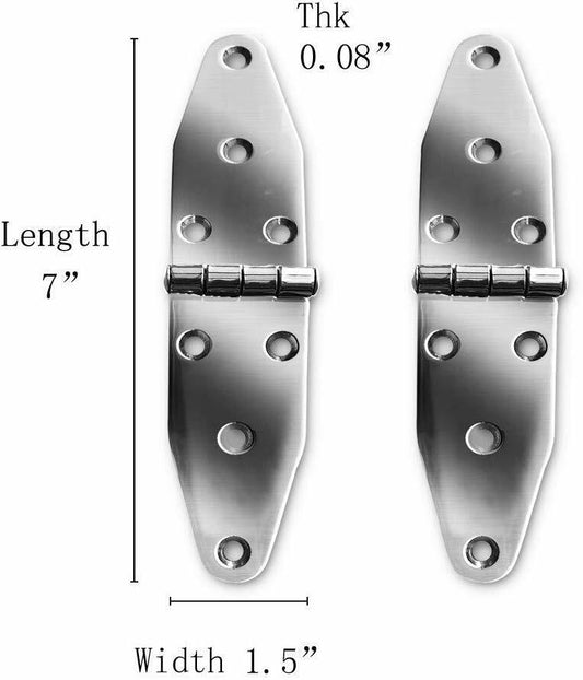 2pcs Marine Stainless Steel Mirror Polished Door Hinge