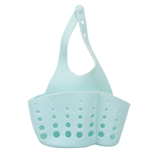 2-Piece Kitchen Sink Organizer Basket, Color: Blue