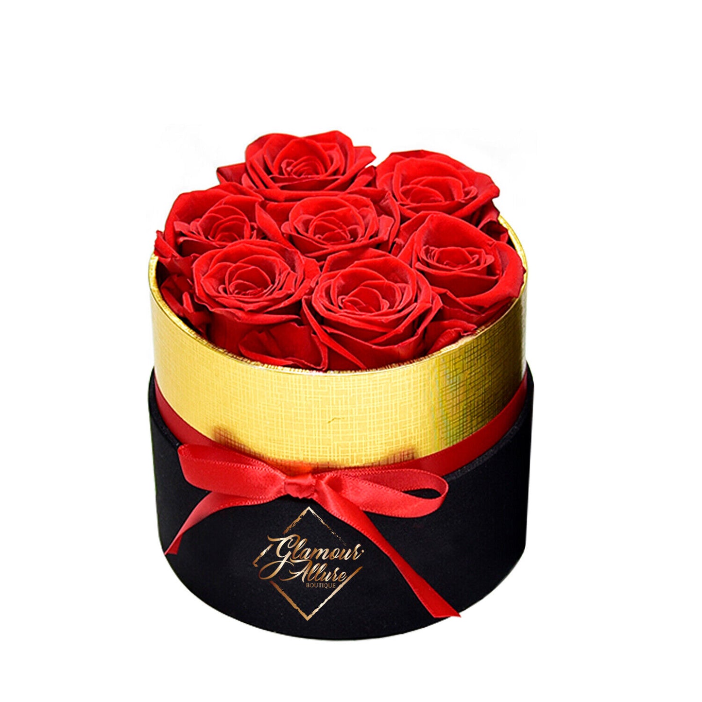 Preserved real roses in a gift box - 7 roses