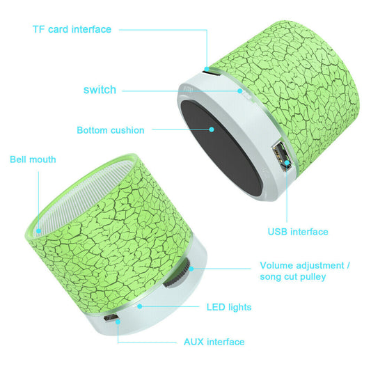 Wireless Portable Bluetooth Speaker, Color: Green