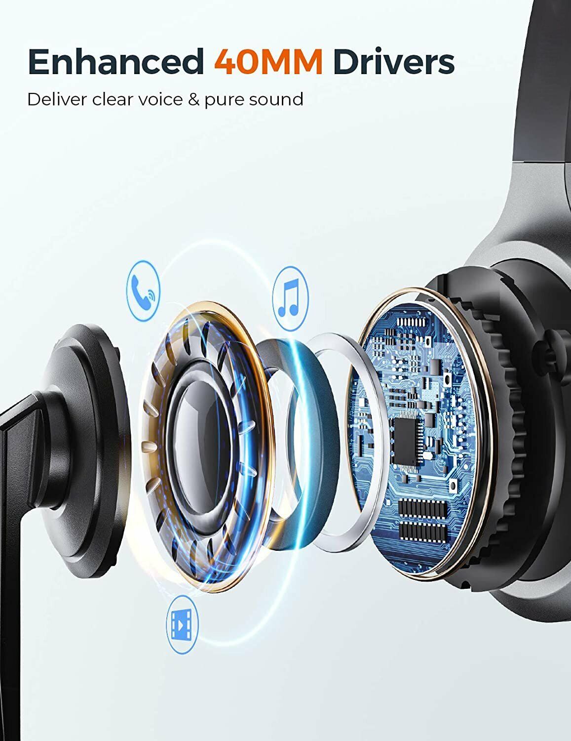 Bluetooth headset, with noise cancellation Color: Black