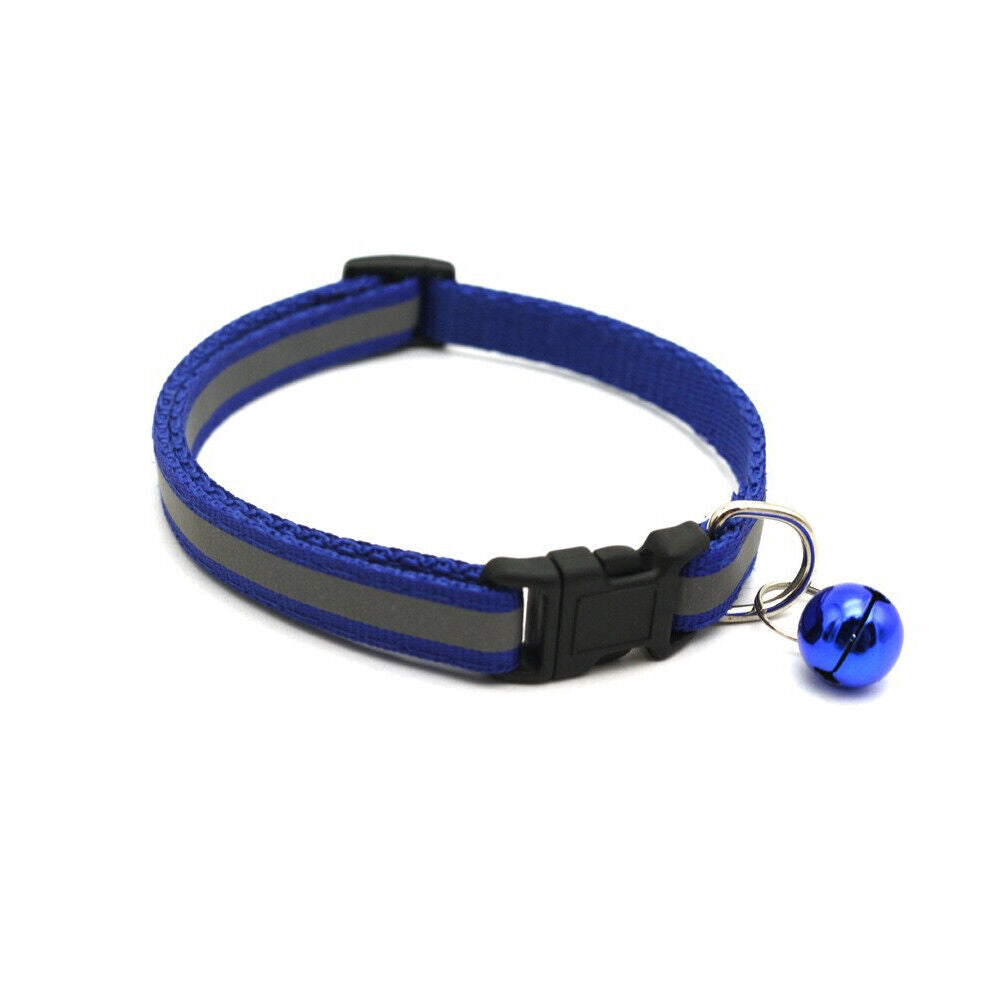 Adjustable Bell Neck Nylon Pet Collar, (Color: Blue)