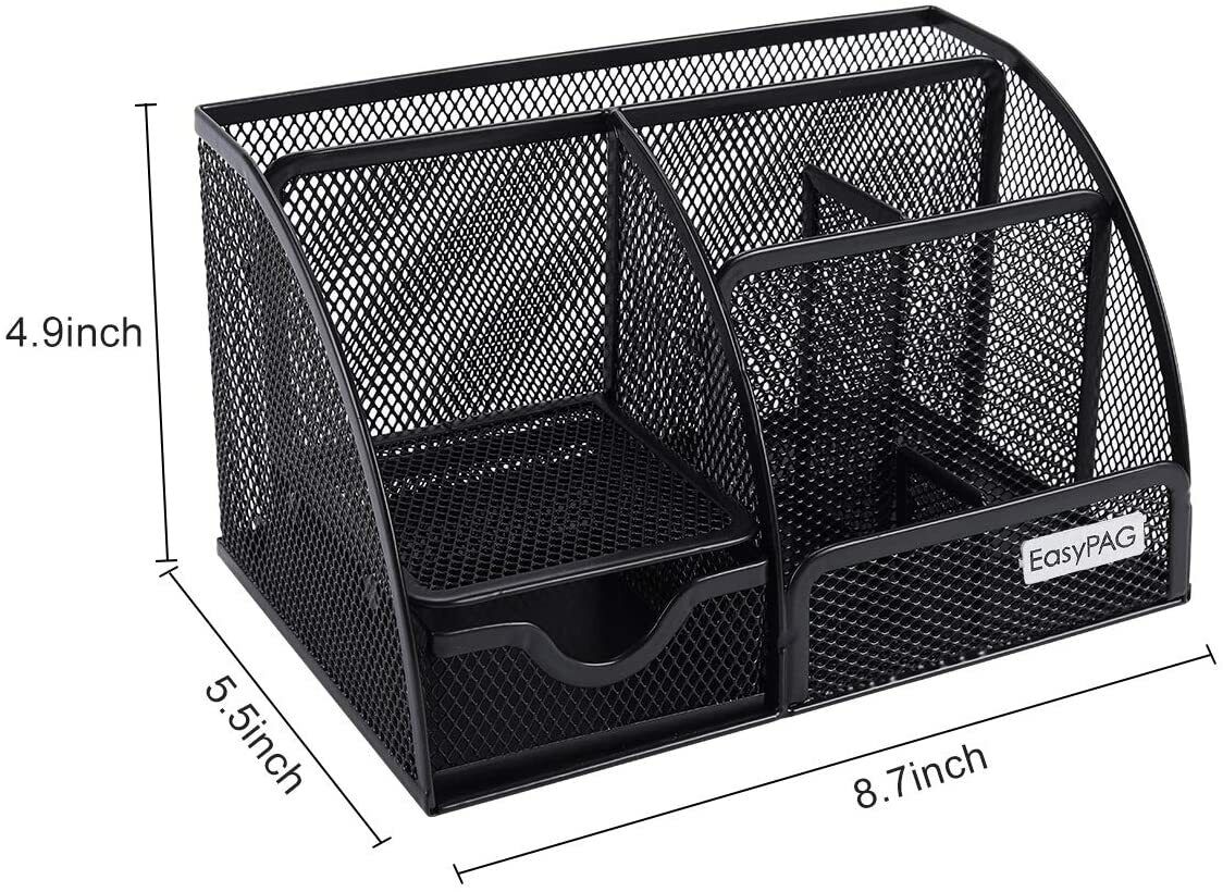 Mesh Desk Organizer (Color: Black)