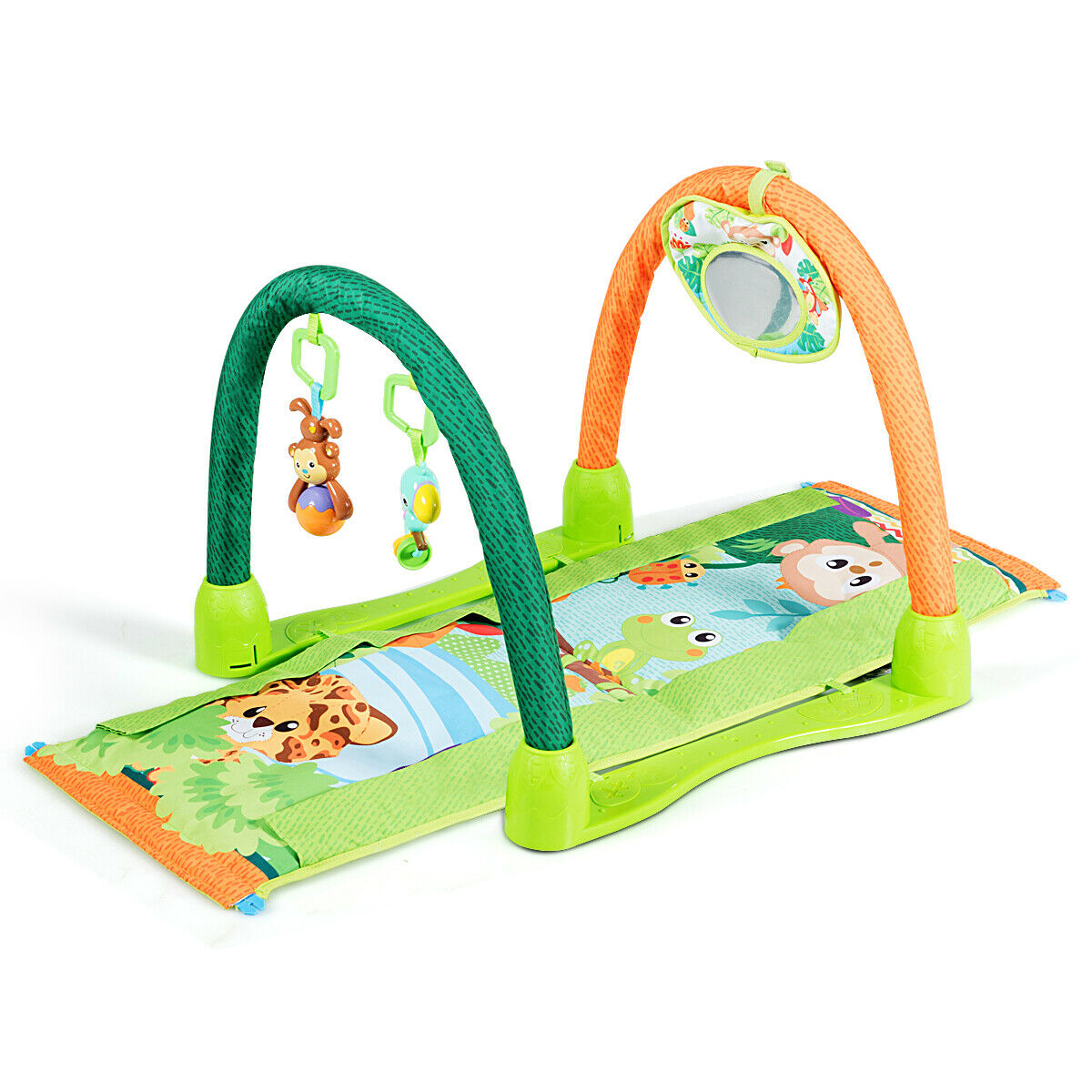 4 in 1 Activity Gym with 3 toys, Color: Green