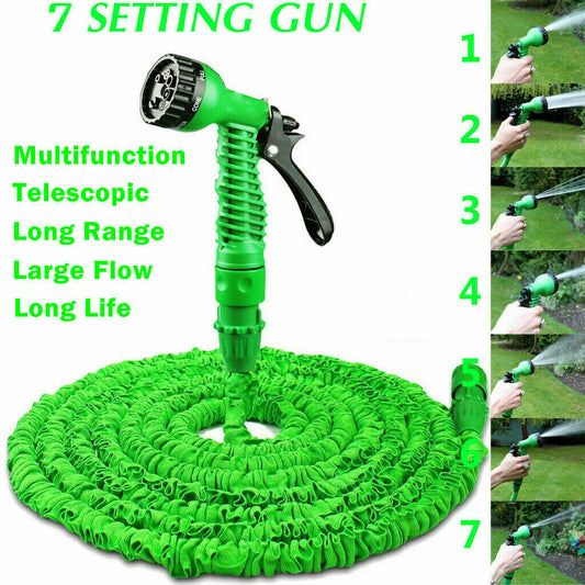 100ft Expandable Flexible Garden Hose with Spray Nozzle