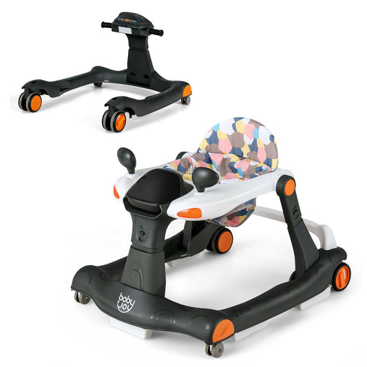 2-in-1 Foldable Baby Activity Walker with Adjustable Height