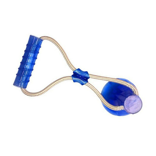 Pet Chew Toy, Molar Rubber Rope Ball Blue