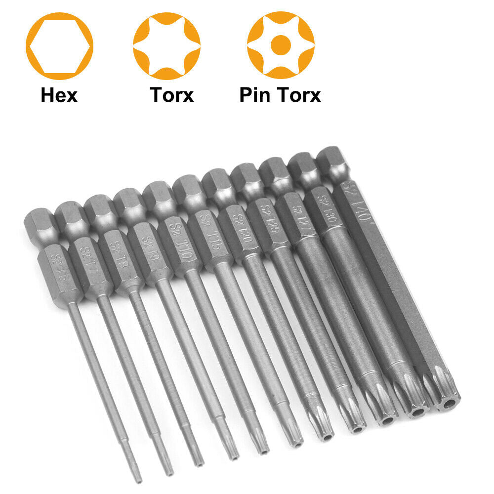 11pcs magnetic head screwdriver bit set