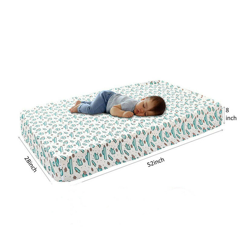 Breathable muslin crib sheet, Colour: White-Green