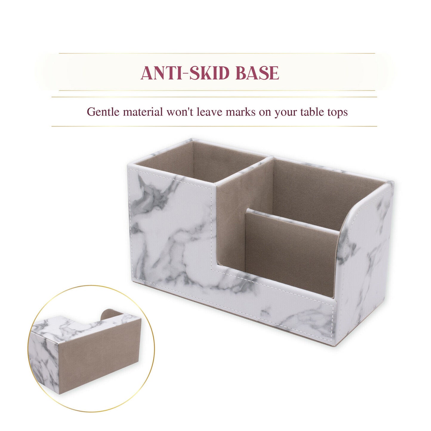 Faux Leather Desk Organizer, Design: Marble