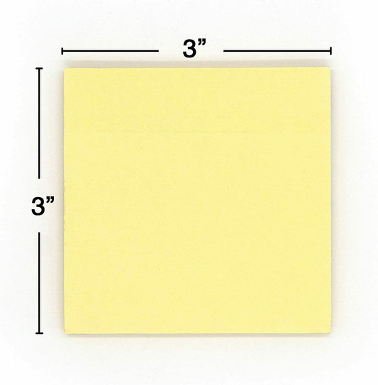 Office Premium Sticky Notes, 3 x 3 Inches, Yellow, 12 Pads