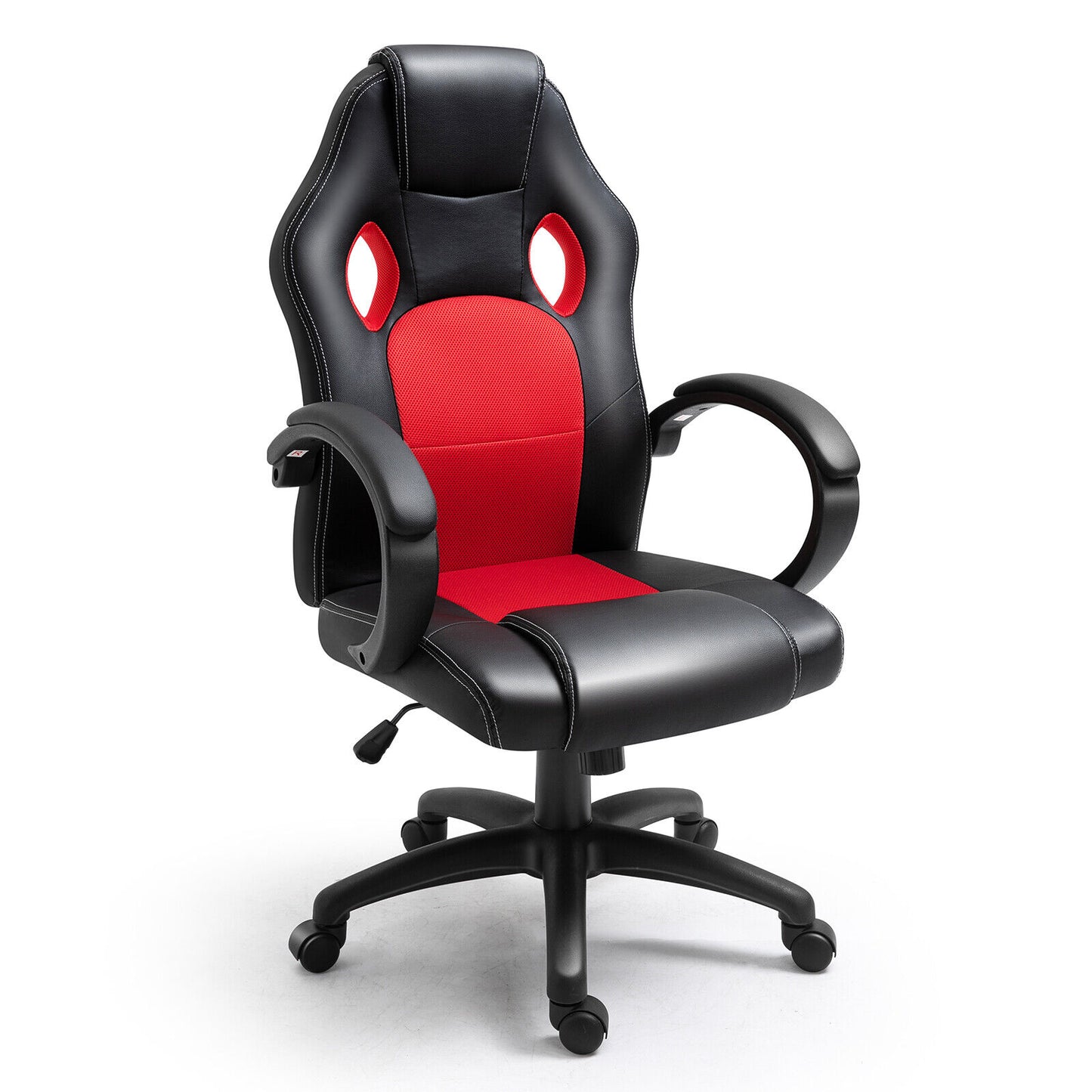 Office chair with high back, color: red