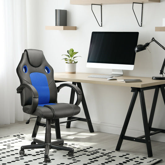 Swivel Desk Chair, Reclining, Color: Blue