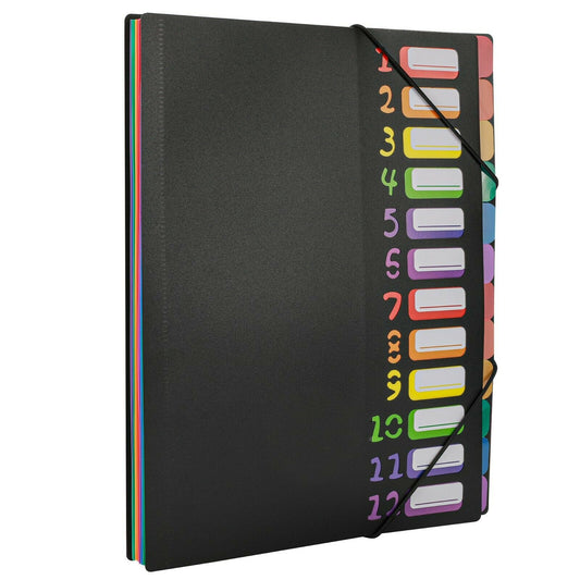 Expandable File Organizer 24 Pockets, Multicolor