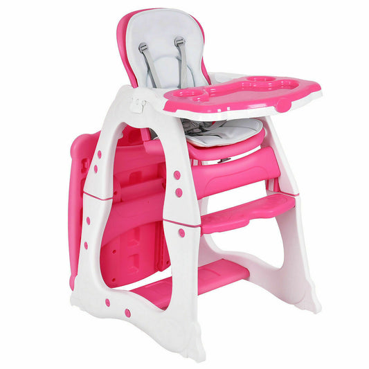 3 in 1 baby feeding chair, Color: Pink