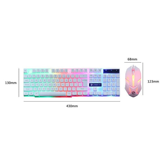 Backlit LED Light Computer Keyboard and Mouse