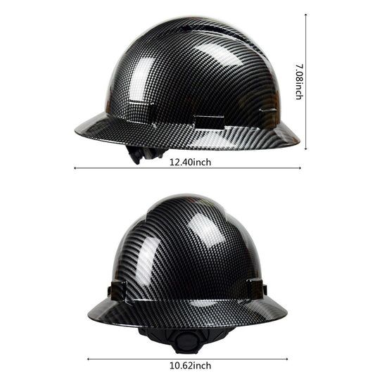 Full brim helmet with suspension, color: glossy black