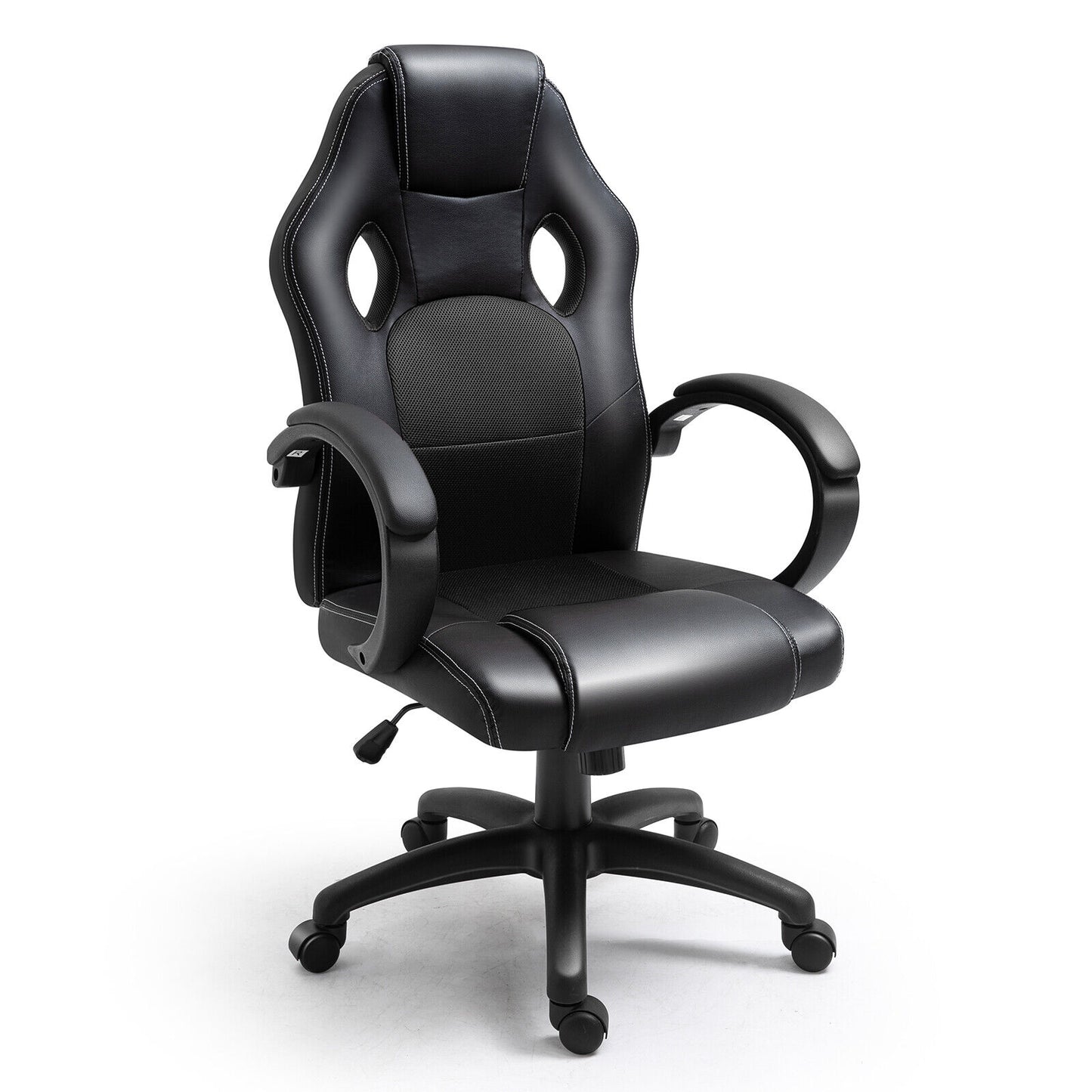 Office chair with high back, color: black