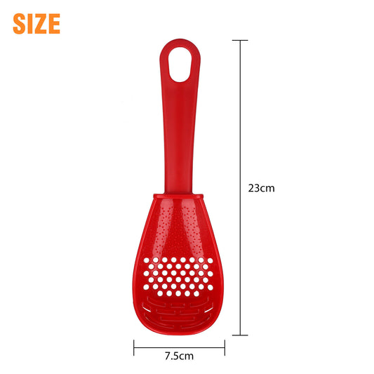 2 pcs multifunctional cooking spoon heat resistant (red)