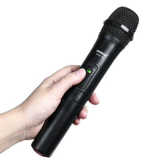 Wireless microphone with receiver